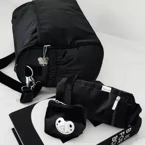 תיק החתלה - שחור קטיפה