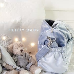 תיק החתלה קטיפה תכלת