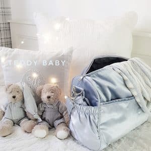 תיק החתלה קטיפה תכלת