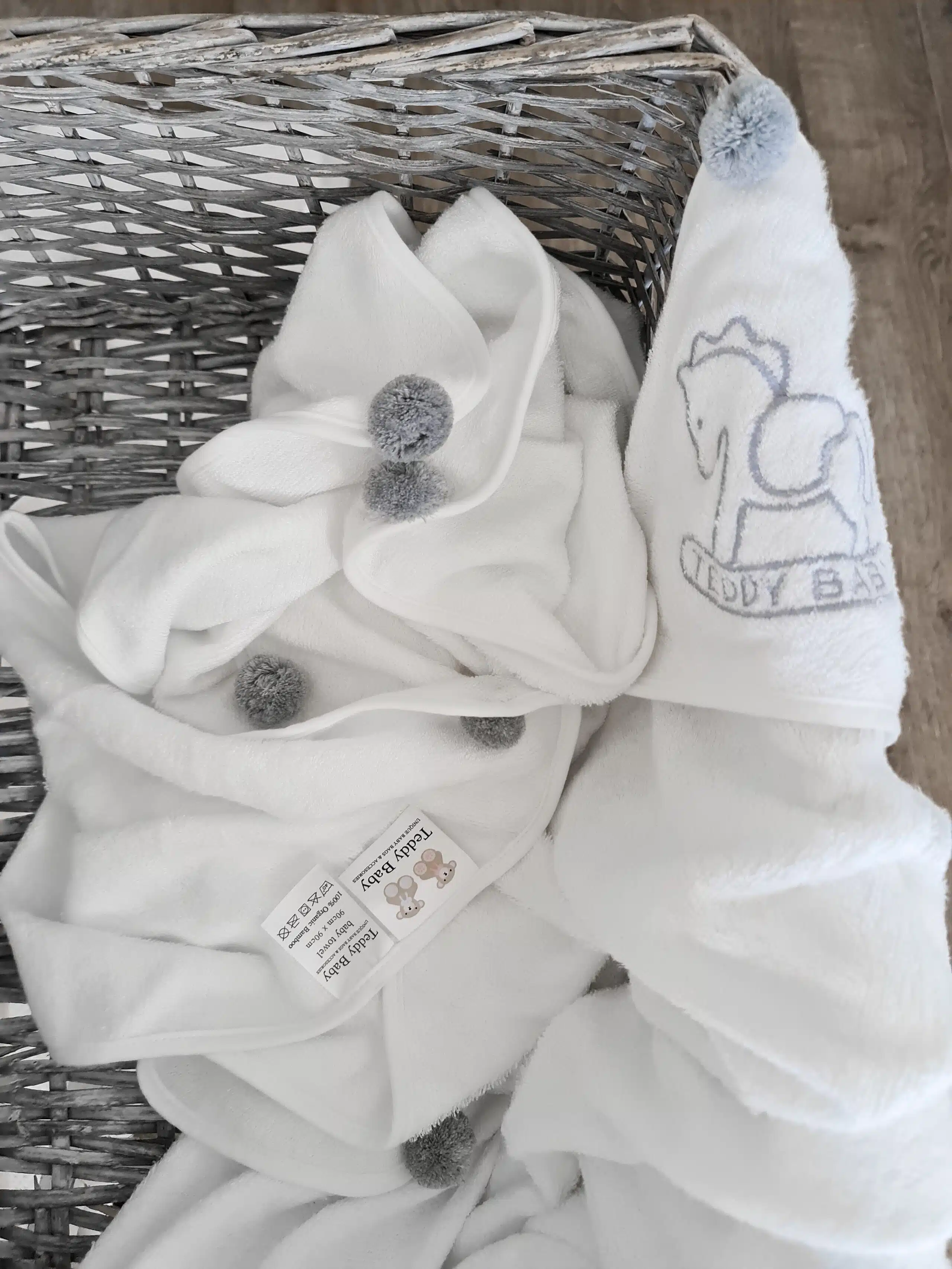 ⁦BABY TOWEL POMPOM GRAY⁩ – תמונה ⁦9⁩