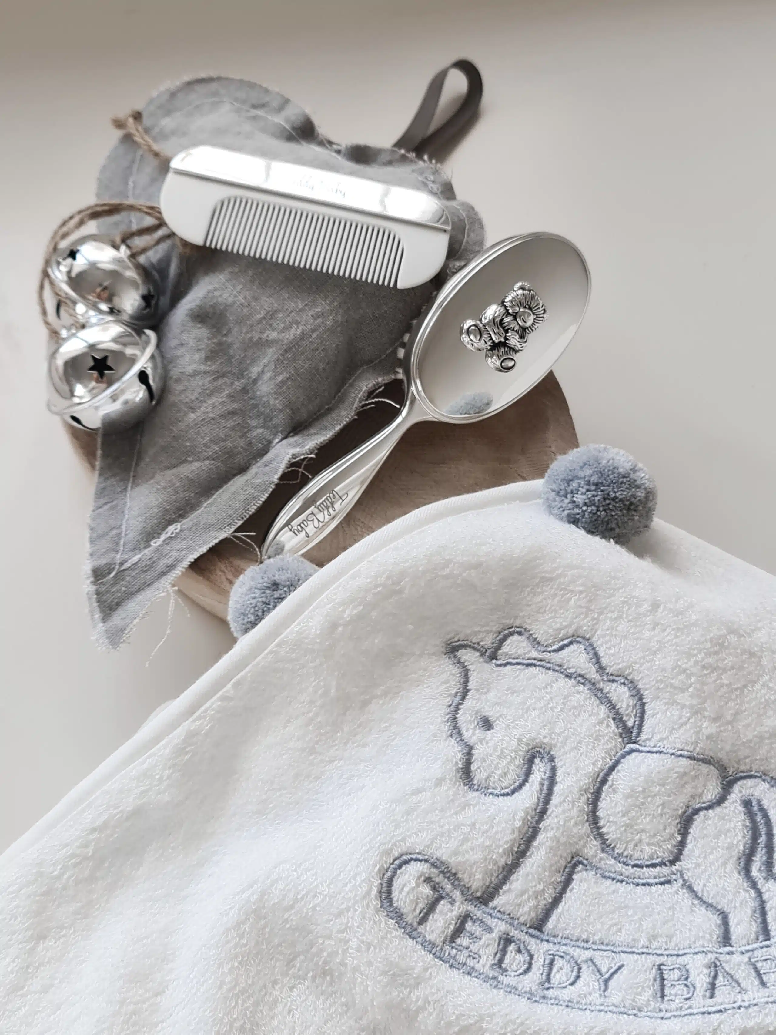 ⁦BABY TOWEL POMPOM GRAY⁩ – תמונה ⁦10⁩
