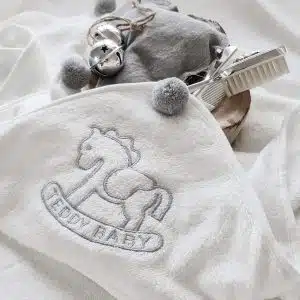 BABY TOWEL POMPOM GRAY
