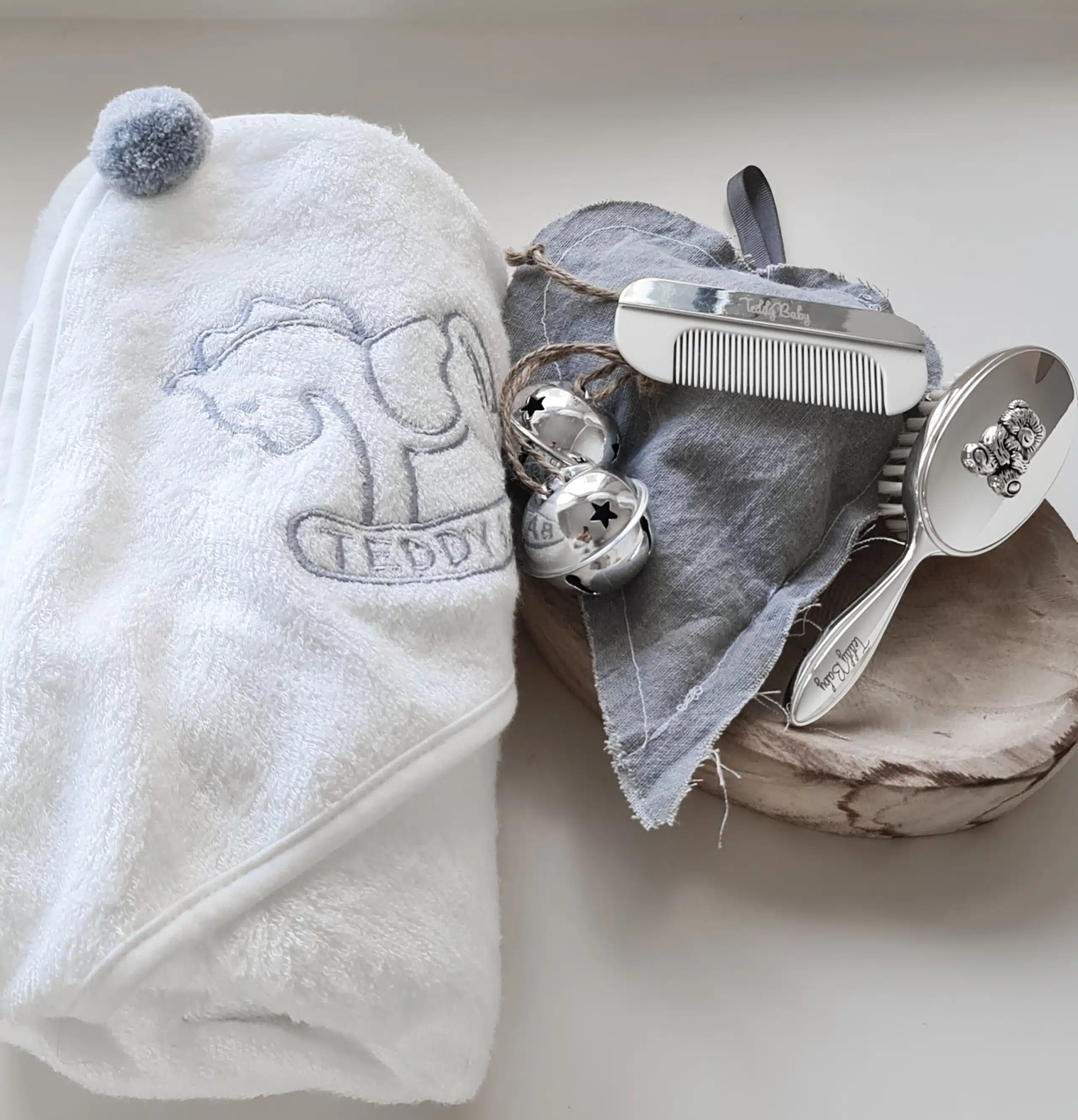 ⁦BABY TOWEL POMPOM GRAY⁩ – תמונה ⁦8⁩