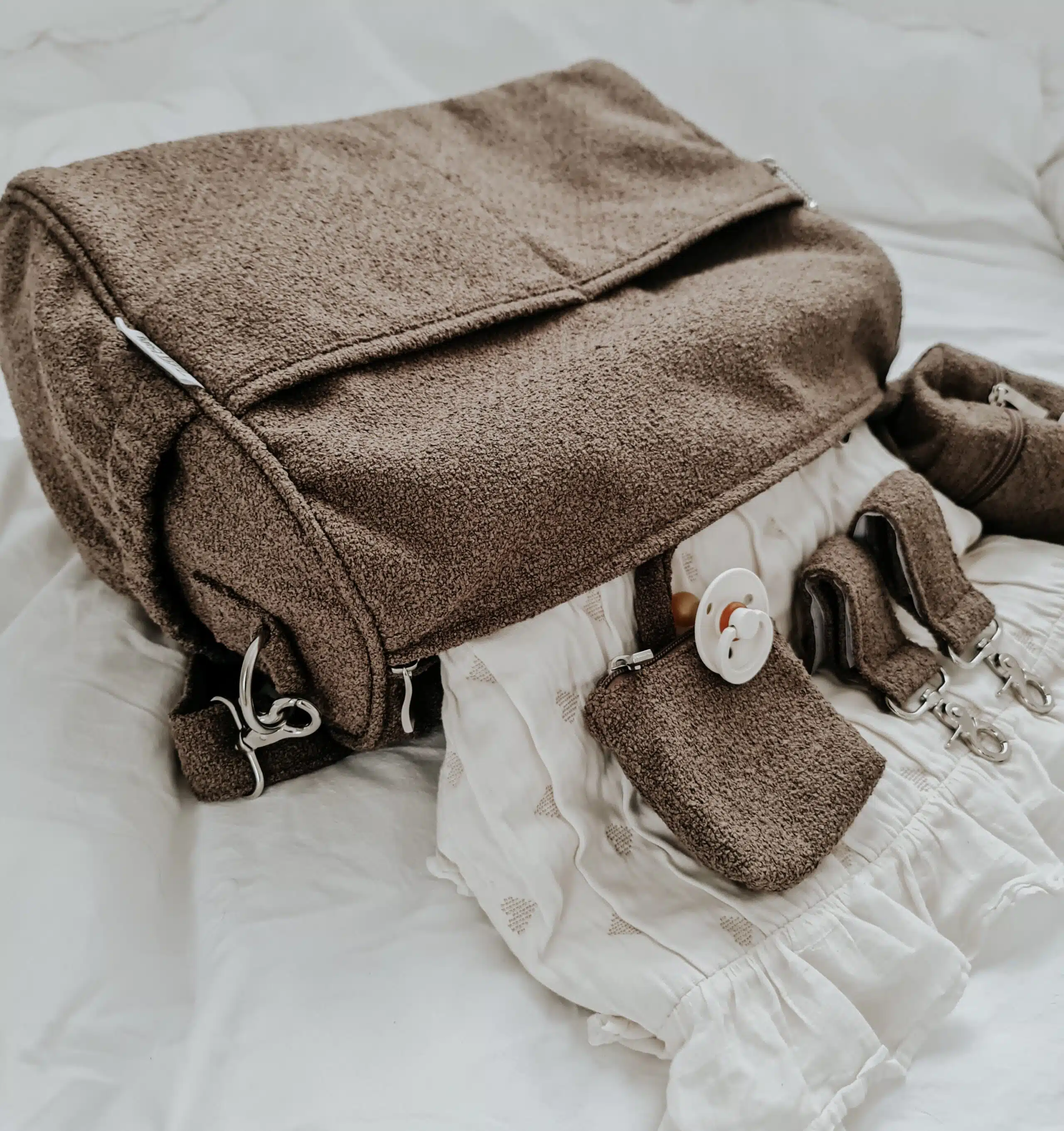 ⁦תיק החתלה - צמר חום⁩ – תמונה ⁦5⁩