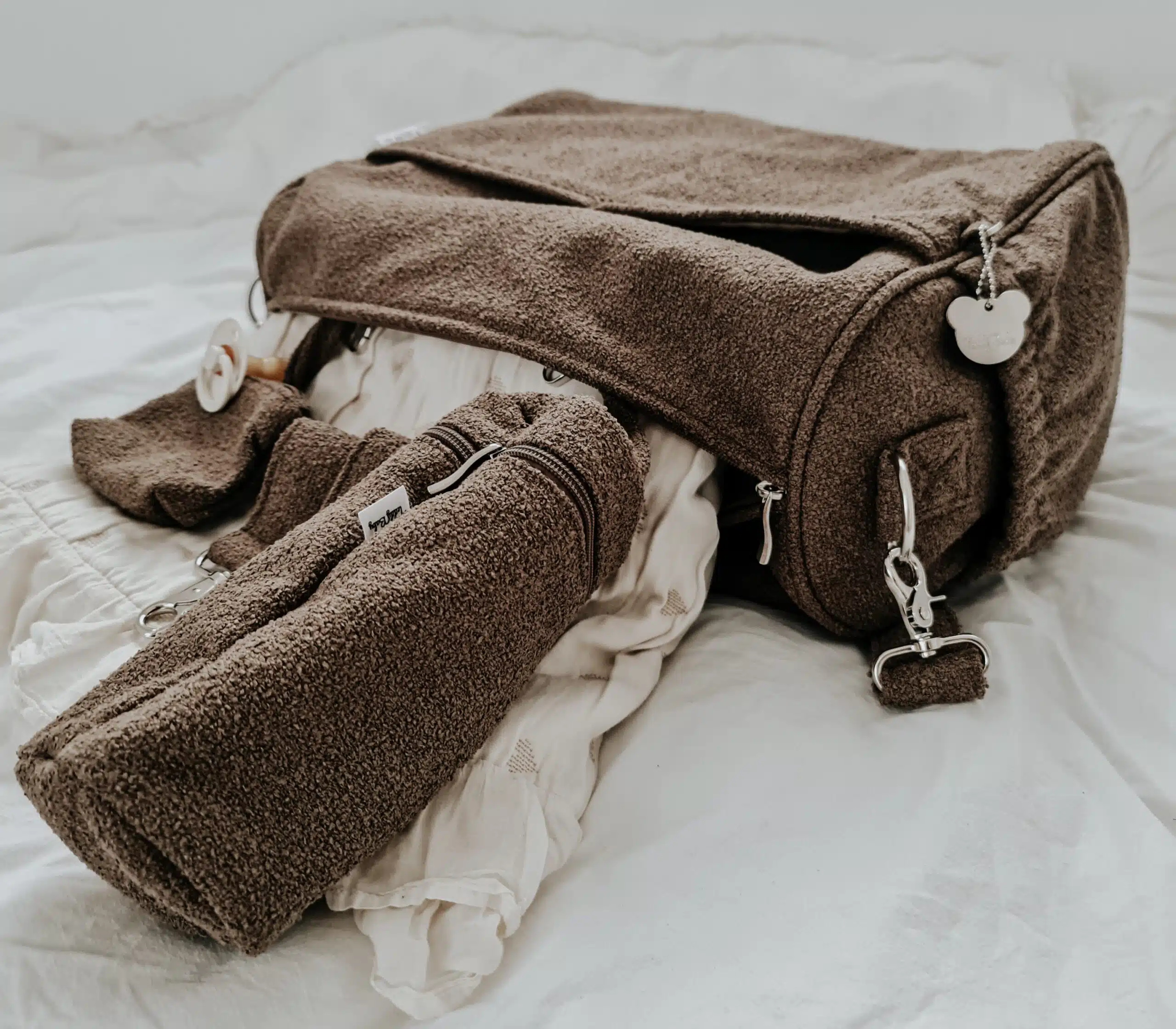 ⁦תיק החתלה - צמר חום⁩ – תמונה ⁦9⁩